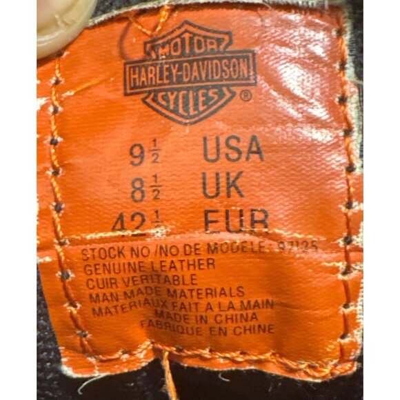 Harley Davidson Womens Boots 9 1/2 Amherst Leather Zipper Metal Logo 97125 Biker - Picture 13 of 16